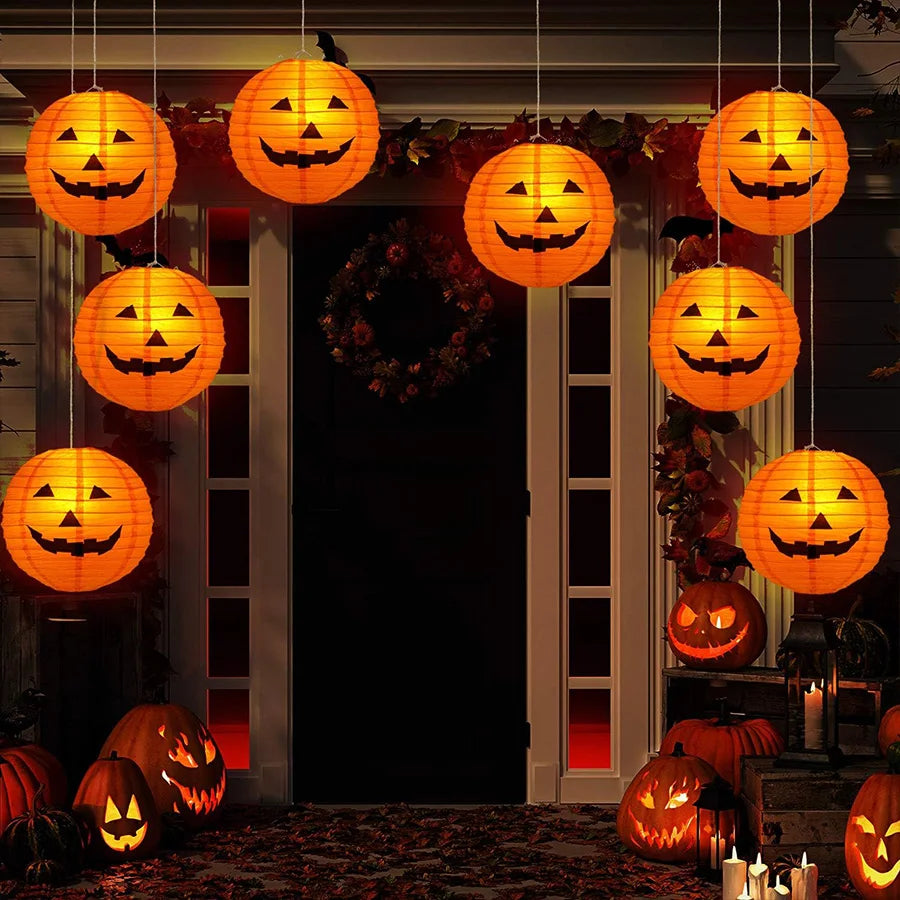6pc Paper Pumpkin Lanterns!