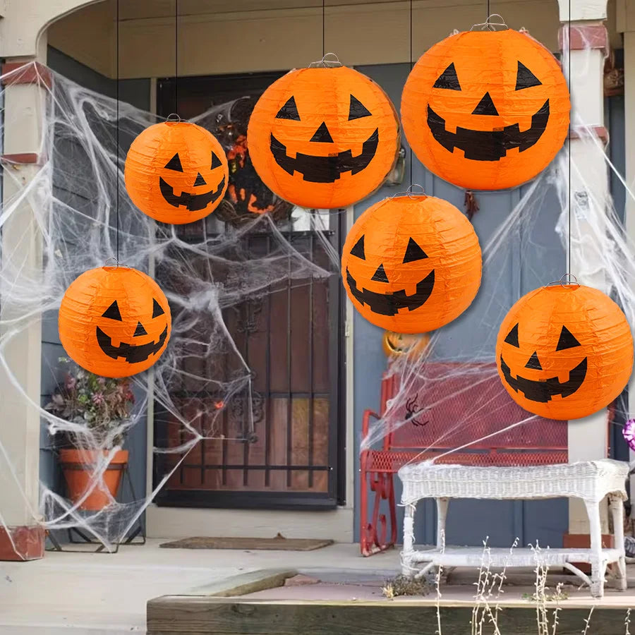 6pc Paper Pumpkin Lanterns!