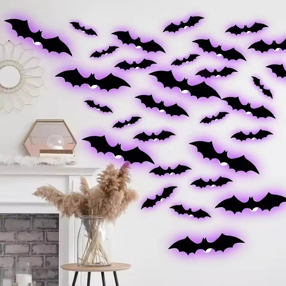 24pc LED Bat Wall Decal!