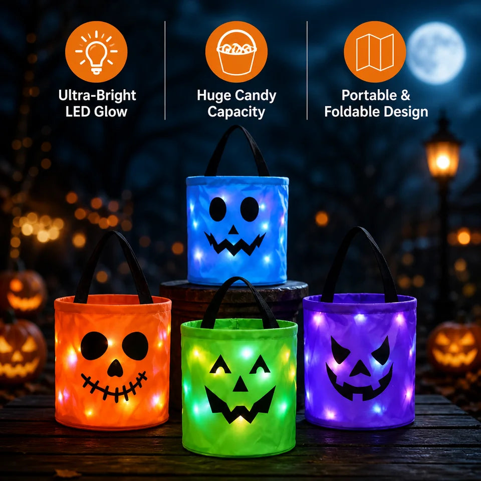 LED Fabric Trick Or Treat Baskets!