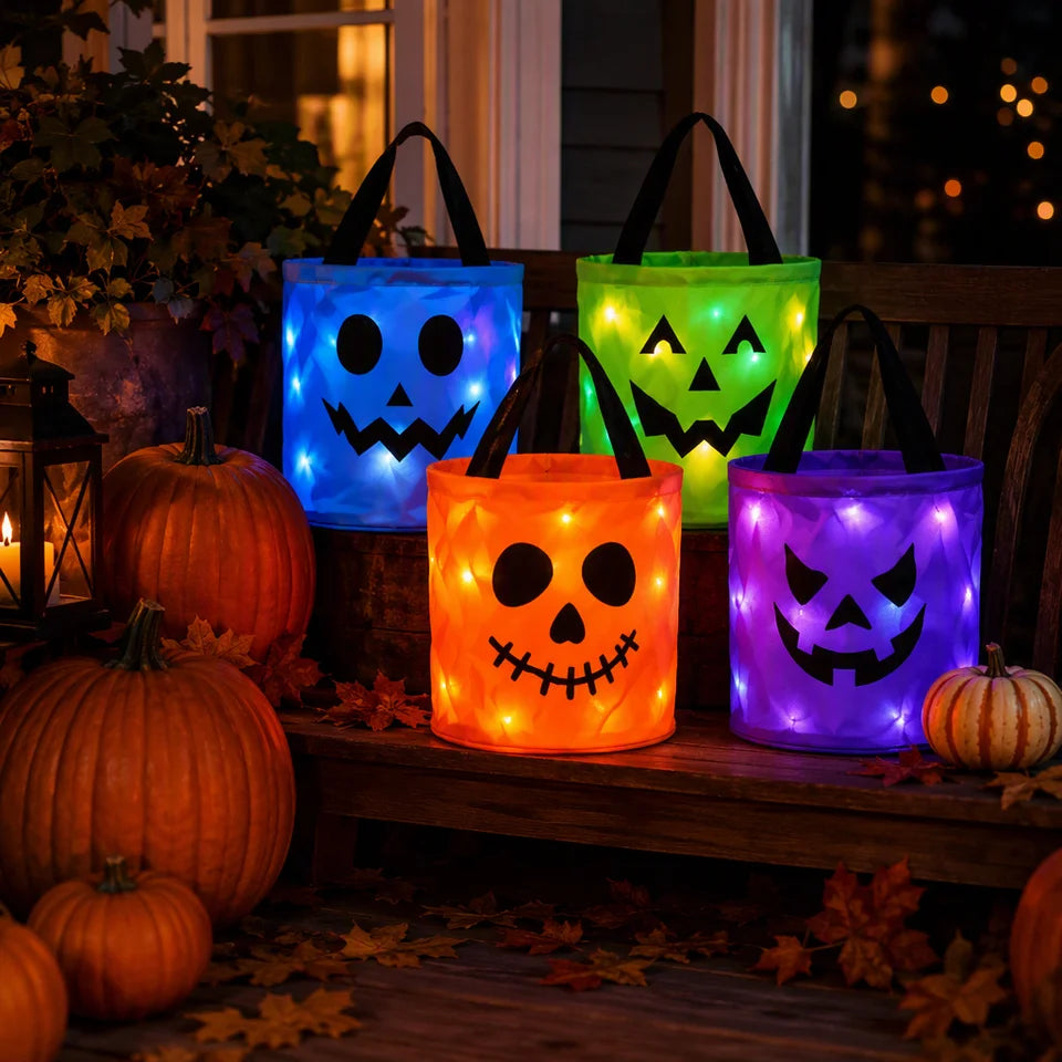 LED Fabric Trick Or Treat Baskets!