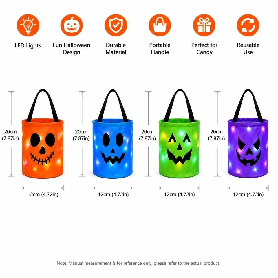 LED Fabric Trick Or Treat Baskets!